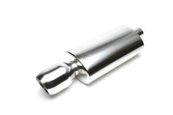 TA Technix stainless steel sport rear silencer universal 115mm round / bevelled / drawn inwards