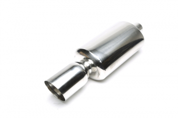 TA Technix stainless steel sport rear silencer universal 115mm round / sharp / bevelled