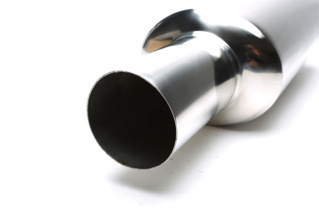 TA Technix Edelstahl Sportendschalldämpfer universal 102mm rund / scharf