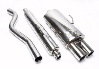 TA Technix stainless steel system 2x76mm round/flanged fits Peugeot 106 Phase I+II
