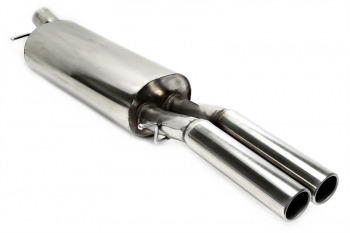 TA Technix rear silencer 2x76mm round/flanged from stainless steel system EVOA4A-xx