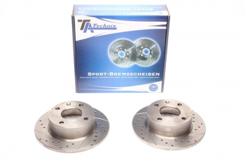 TA Technix Sport brake disc set front axle fits Ford Escort III+ IV / Escort Express / Orion