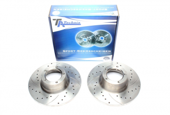TA Technix Sport brake disc set front axle suitable for Ford Transit bus/platform/box