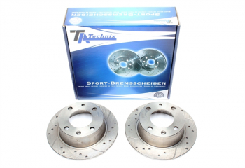 TA Technix Sport Brake Disc Set Rear Axle fits Citroën BX