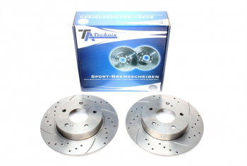 TA Technix Sport Brake Disc Set Rear Axle suitable for Infiniti I30 / Nissan Maxima QX