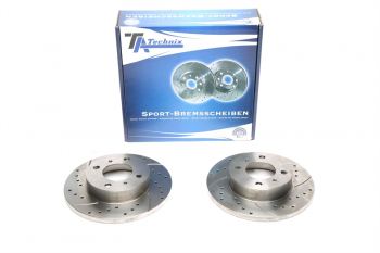 TA Technix Sport Brake Disc Set Front Axle fits Mitsubishi Colt IV / Lancer V / Proton Wira