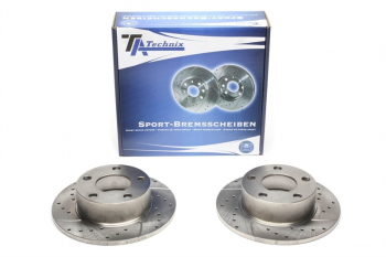 Preview: TA Technix Sport Bremsscheiben Satz Hinterachse passend für Audi 100/200/Quattro