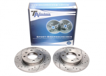 TA Technix Sport brake disc set rear axle fits Peugeot 405 I+II / 405 Break I+II