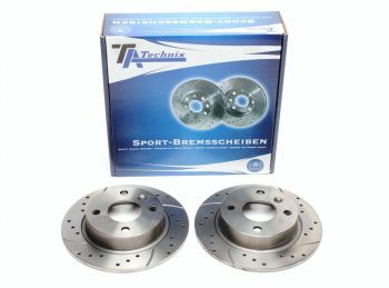 TA Technix sport brake disc set rear axle suitable for Volvo 440K / 460L / 480E