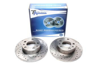 TA Technix Sport brake disc set front axle suitable for Citroën Jumper bus/box/flatbed / Fiat Ducato bus/box/flatbed / Peugeot Boxer bus/box/flatbed