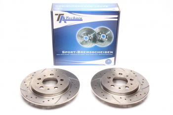 TA Technix sport brake disc set rear axle suitable for Volvo 740 / 940 / 940 II / 960 / 960 II