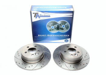 TA Technix Sport Brake Disc Set Rear Axle suitable for MG ZT/ZT-T / Rover 75 / 75 Tourer