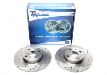 TA Technix Sport Brake Disc Set Rear Axle fits Mazda 323 F VI / 323 S VI