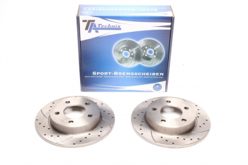 TA Technix Sport Brake Disc Set Rear Axle fits Mazda 3