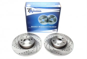 TA Technix Sport brake disc set front axle suitable for Alfa Romeo 147 / 156 / 156SW