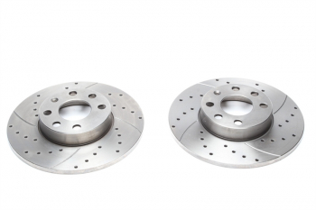 TA Technix Sport Brake Disc Set Front Axle fits Opel Astra G