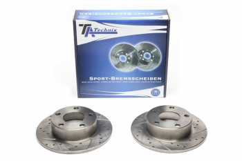 Preview: TA Technix Sport Bremsscheiben Satz Hinterachse passend für Audi A6 / S6