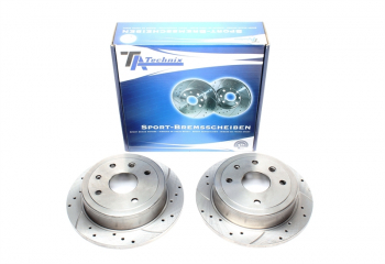 TA Technix Sport Brake Disc Set Rear Axle fits Daewoo Evanda