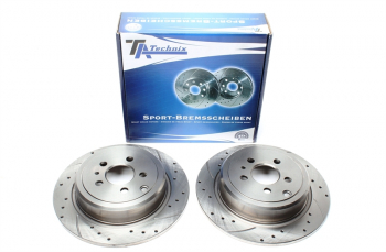 TA Technix sport brake disc set rear axle suitable for Citroën Evasion / Fiat Ulysse / Lancia Zeta / Peugeot 806