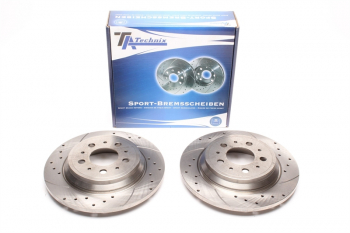 TA Technix sport brake disc set rear axle suitable for Volvo S70/ V70 / XC70