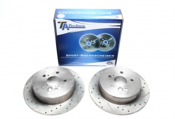 TA Technix Sport brake disc set rear axle fits Toyota RAV 4 II