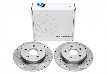 TA Technix Sport brake disc set rear axle suitable for Ford C-Max / Focus II