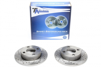 Preview: TA Technix Sport Bremsscheiben Satz Hinterachse passend für Audi 100 Typ 44Q 1.8l Quattro