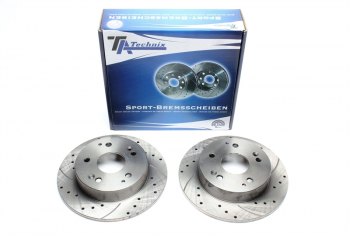 TA Technix Sport Bremsscheiben Satz Hinterachse passend für Honda Civic VII Hatchback/Stufenheck/Coupe