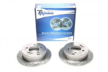 TA Technix sport brake disc set rear axle suitable for Hyundai XG / Sonata V / Tucson / Kia Magentis / Sportage