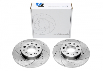 TA Technix sport brake disc set rear axle suitable for Alfa Romeo 159/SW / Brera / Giulietta / Sider / Fiat 500X / Jeep Renegade