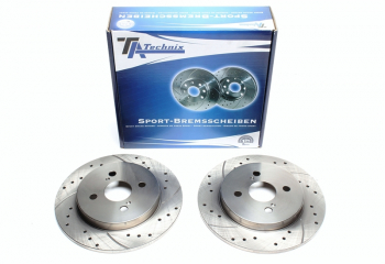 TA Technix Sport Brake Disc Set Rear Axle suitable for Aston Martin Cygnet / Toyota IQ / Yaris