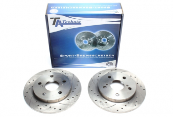 TA Technix Sport Brake Disc Set Rear Axle suitable for Toyota Auris / Corolla Notchback