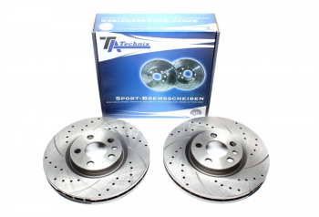 TA Technix sport brake disc set front axle suitable for Citroën C8 / Jumpy/box/flatbed / Fiat Scudo / Ulysse / Lancia Phedra / Peugeot Expert / Expert box / Expert platform / 807