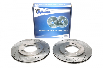 TA Technix Sport brake disc set front axle fits Suzuki Grand Vitara I