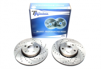 TA Technix Sport Bremsscheiben Satz Vorderachse passend für Toyota Avensis / Avensis Liftback / Avensis SW