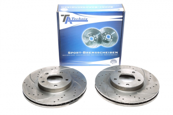 TA Technix Sport brake disc set front axle fits Mazda MPV II