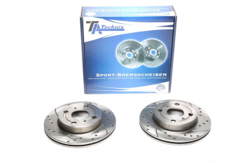 TA Technix Sport Bremsscheiben Satz Vorderachse passend für Toyota Yaris