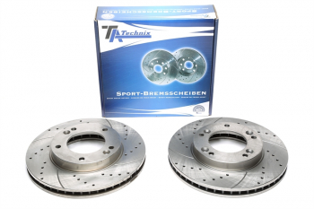 TA Technix Sport brake disc set front axle fits Kia Sorento I