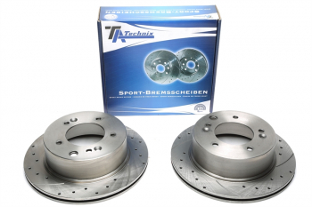 TA Technix Sport Brake Disc Set Rear Axle fits Kia Sorento I