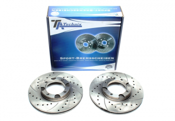 TA Technix Sport brake disc set front axle fits Hyundai Accent I / Accent Notchback / Pony / Pony/Excel Notchback / S Coupe
