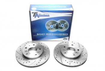 TA Technix sport brake disc set front axle fits Mazda 626 III Hatchback / 626 III / 626 III SW / 626 III Coupe / 626 IV Hatchback