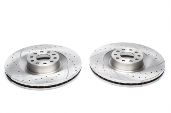 TA Technix Sport brake disc set front axle suitable for Audi A6/A8 VW Phaeton