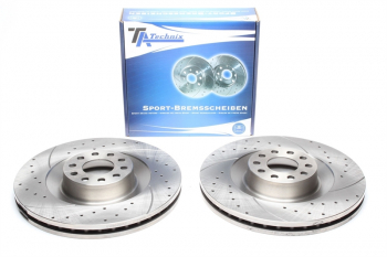 Preview: TA Technix Sport Bremsscheiben Satz Vorderachse passend für Audi A6/A8 VW Phaeton
