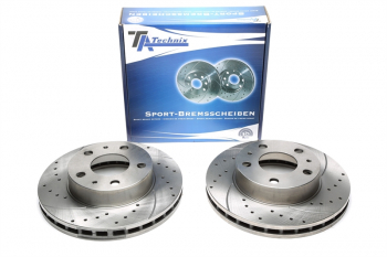 TA Technix Sport brake disc set front axle suitable for Citroën Jumper bus/box/flatbed / Fiat Ducato bus/box/flatbed / Peugeot Boxer bus/box/flatbed