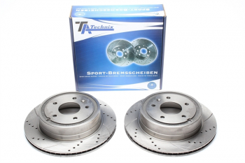 TA Technix Sport brake disc set rear axle fits Opel Antara