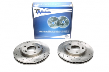 TA Technix Sport brake disc set front axle fits Hyundai Elantra notchback