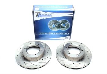 TA Technix Sport brake disc set front axle fits Toyota Hilux II Pick-up / VW Taro