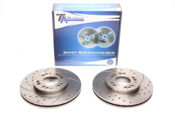 TA Technix Sport brake disc set front axle fits Mitsubishi Eclipse I / Sigma