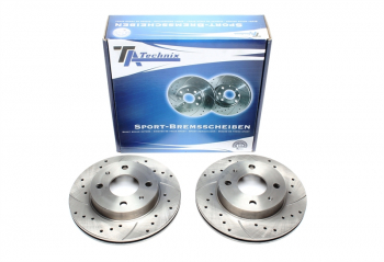TA Technix Sport Brake Disc Set Front Axle fit for Nissan Almera I / Almera I Hachback