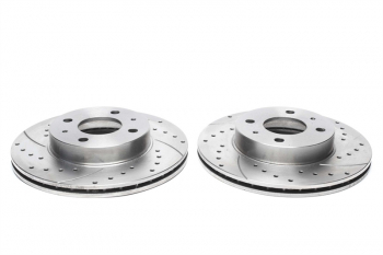 TA Technix Sport brake disc set front axle fits Nissan Almera